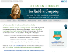 Tablet Screenshot of ericksonhealingarts.com